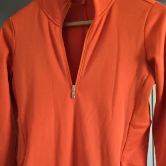 Bright orange Nike Golf pullover - Picture 5 of 8